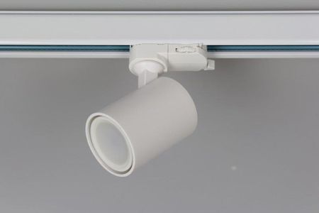 Light&More REFLEKTOR SZYNOWY 3F LED NOWOCZESNA LAMPA OPRAWA SYSTEMOWA WALEC TUBA KUBIK KOSTKA KINKIET SZYNOPRZEWÓD BIAŁY PAR16 GU10 LM 870/1 WH TRACK 