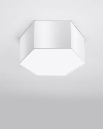 Sollux Lighting Plafon SUNDE 15 biały lampa na sufit PVC abażur geometryczna nowoczesna E27 LED 