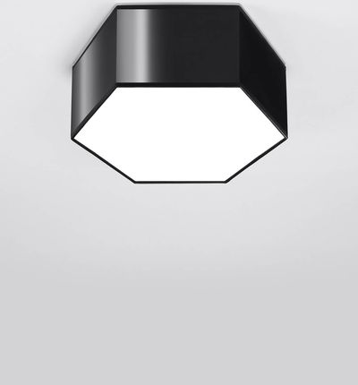 Sollux Lighting Plafon SUNDE 13 czarny lampa na sufit PVC abażur geometryczna nowoczesna E27 LED 