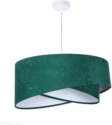Bps Koncept  - Abażur Rubin - zielona lampa wisząca welurowa do salonu, sypialni (asymetria 1xE27) ręcznie robiona (604001)