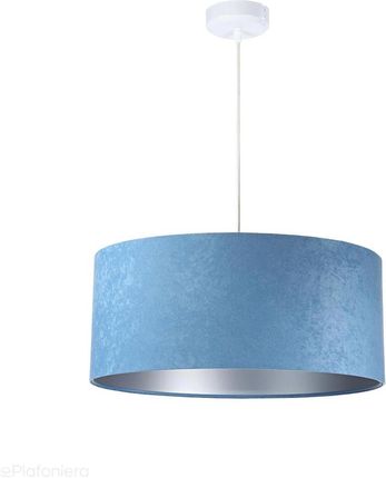 Bps Koncept  - Welurowy abażur Angarika - błękitna lampa wisząca do salonu, sypialni (kolekcja - Standard, 1xE27) r (01009350CM)