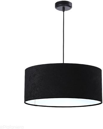 Bps Koncept  - Welurowy abażur Gloria - czarna lampa wisząca do salonu, sypialni (kolekcja - Standard, 1xE27) ręczn (01000750CM)