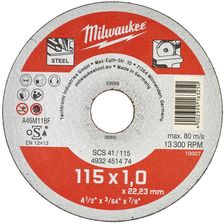 Zdjęcie Milwaukee Tarcza Tnąca Do Metalu 115x1Mm Contractor 4932451474 - Olsztyn