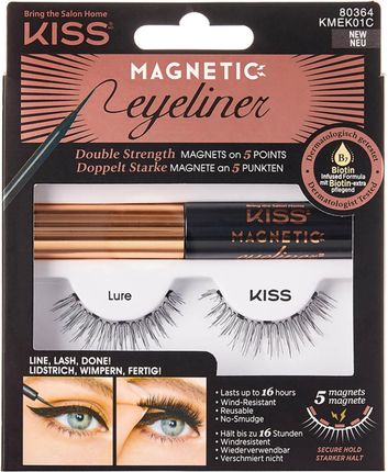 Kiss Zestaw: Magnetyczny Eyeliner + Sztuczne Rzęsy - Magnetic & Lash Kit Lure