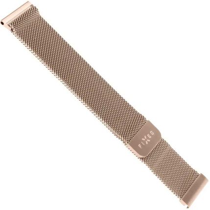FIXED pasek ze stali nierdzewnej Mesh Strap o szerokości 20 mm do smartwatchy FIXMEST-20MM-RG Różowe złoto 