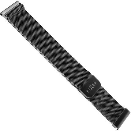 FIXED nierdzewny pasek Mesh Strap o szerokości 22 mm do smartwatcha FIXMEST-22MM-BK Czarny  