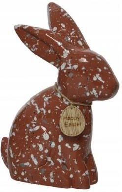 Kaemingk Figurka Wielkanocna Królik Drewniany Brązowy 18 Cm