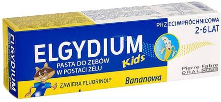 Elgydium Kids pasta do zębów dla dzieci 2-6 o smaku bananowym 50ml
