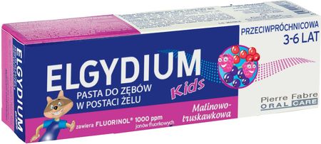 Elgydium Kids pasta do zębów malinowo-truskawkowa dla dzieci 3-6 50ml