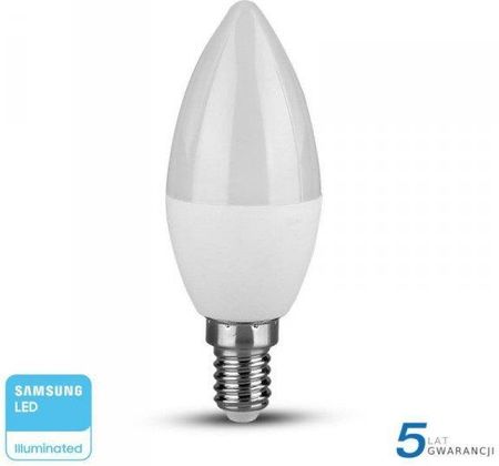 Żarówka LED V-TAC SAMSUNG CHIP 5.5W E14 Świeczka VT-226 6400K 470lm 5 Lat Gwarancji