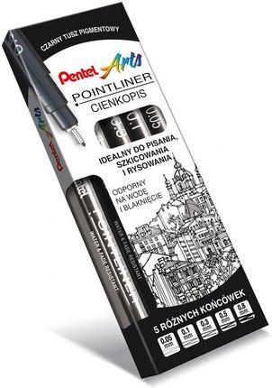 Pentel Cienkopis Kalibrowany Pointliner Czarny S20P-8A