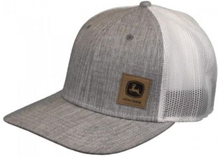 Czapka z daszkiem szara z siatką John Deere