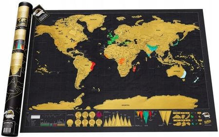 Duża Mapa Świata Podróżnika Do Zdrapywania Zdrapka