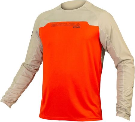 Endura Koszulka Z Długim Rękawem Mt500 Burner Pomarańczowy Beżowy R. Xxl