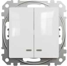 Zdjęcie Schneider Electric Wyłącznik Podwójny Świecznikowy Z Podświetleniem Biały SDD111105LSCH - Pszów