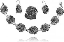 Zdjęcie NORBISREBRO SREBRNY OKSYDOWANY EFEKTOWNY KOMPLET - Czchów