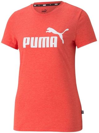 PUMA Koszulka damska Puma ESS Logo Heather Tee czerwona - Czerwony