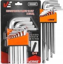 DEGET ZESTAW KLUCZY IMBUSOWYCH Z KULKĄ 1,5-14MM 12 SZTUK V35507