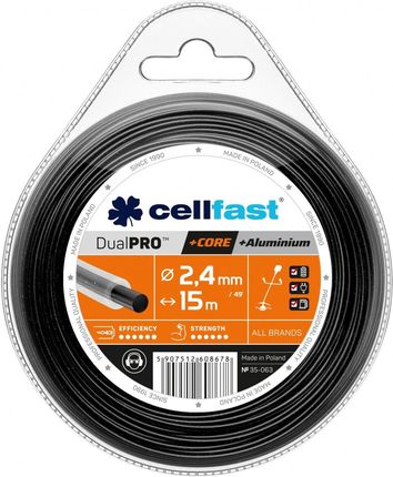 Cellfast Żyłka tnąca z rdzeniem Dual PRO okrągła 2,4mm 15m (35063)