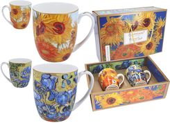 Carmani Komplet dw�ch kubk�w 2x450ml V. van Gogh, S�oneczniki i Irysy