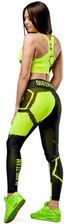 Olimp Live And Fight & Women&#39;S Leggings Crew Black&Neon Czarny Zielony - Spodnie do biegania