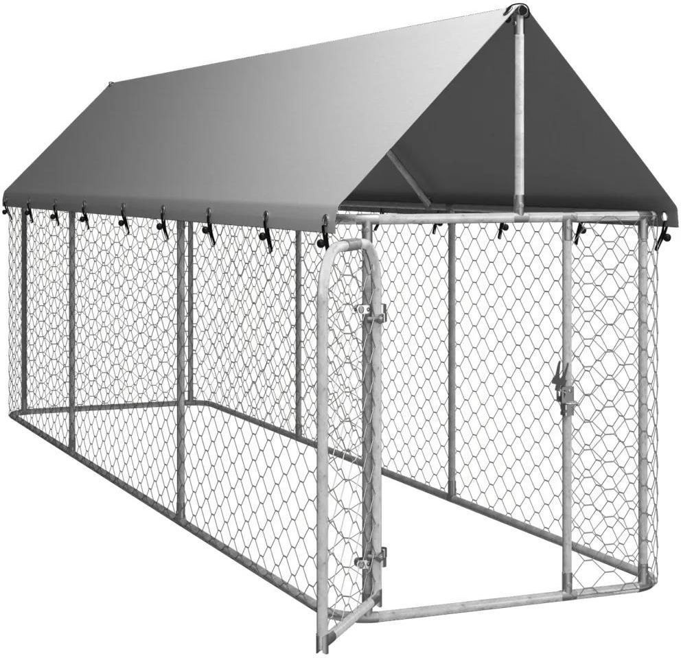 Vidaxl Kojec Dla Psa Z Zadaszeniem 400x100x150cm (171497) - zdjęcie 2 Vidaxl Kojec Dla Psa Z Zadaszeniem 400x100x150cm (171497)