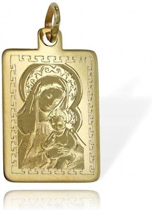 Norbisrebro Złoty Medalik z Matką Boską i Dzieciątkiem - Próba 585 (IDR110422)