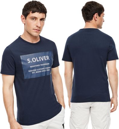 T-shirt męski s.Oliver niebieski - S