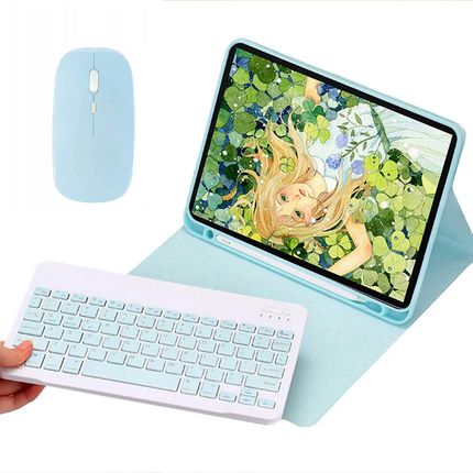 Etui z klawiaturą i myszką do Apple iPad Air 4/ 11 Pro (Niebieskie)
