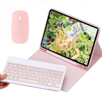 Etui z klawiaturą i myszką do Apple iPad Air 4/ 11 Pro (Różowe)