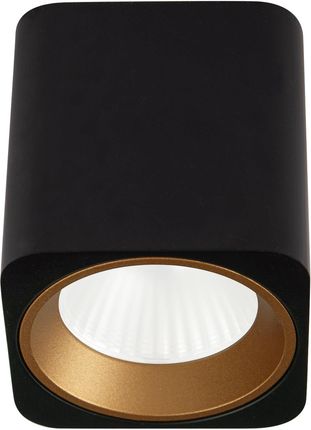 Maxlight C0212 Tub Kwadrat Czarny + Pierścień Ozdobny Złoty