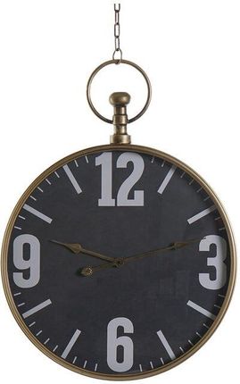 Dkd Home Decor Zegar Ścienny Szkło Czarny Złoty Żelazo 60X6.5X80Cm (S3026684)