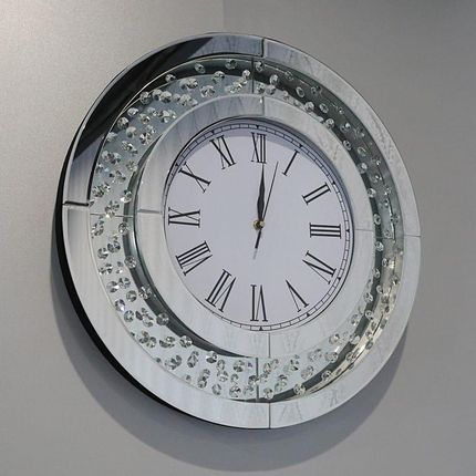 Okrągły zegar glamour wiszący 50x50cm C-0552