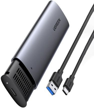 Kieszeń na dysk obudowa dysku twardego Sata + kabel USB Typ C Ugreen CM400 (Szara)