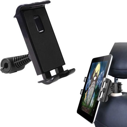 Uchwyt samochodowy na fotel zagłówek do tabletów i telefonów (Czarny)