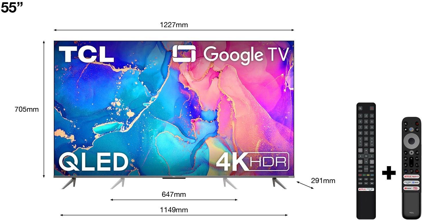 TCL 55V型 4K 液晶スマートテレビ 55C635 (Google TV) Telewizor