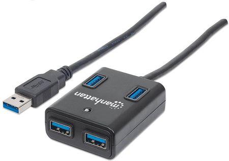 Manhattan Hub USB 3.0 4-portowy z zasilaczem (161220)