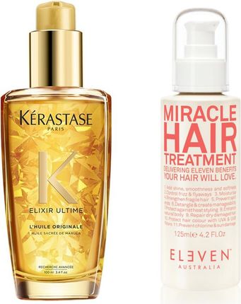 Kérastase Elixir Ultime L'Huile Originale And Miracle Hair Treatment | Zestaw Do Włosów: Olejek + Wielofunkcyjne Serum 125Ml