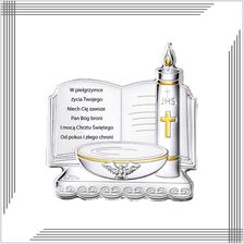 Obrazek na Chrzest na panelu | Rozmiar: 17x17 cm | SKU: VL853S1/4L