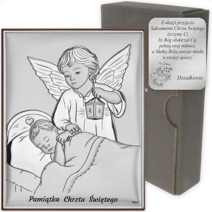 Obrazek srebrny Aniołek Twój Anioł Stróż DS32