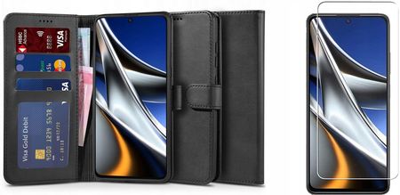 Etui Wallet + Szkło do Xiaomi Poco X4 Pro 5G