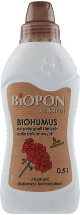 Biopon Nawóz Typu Biohumus Polecany Do Pelargonii Płyn 500ml