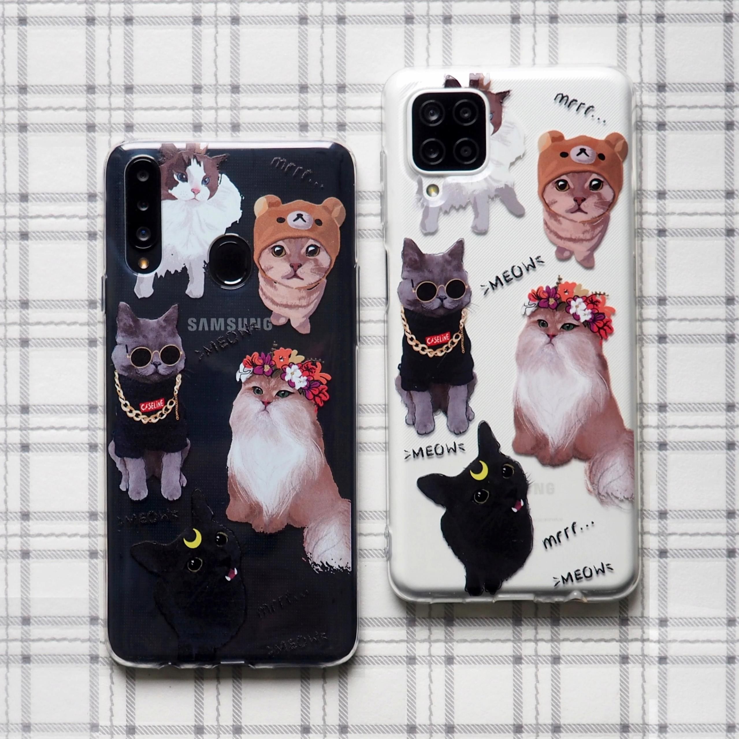 Cats case for Samsung S21, cute animal, meow, case for Samsung, A31 case,  A51 case, A71 case, Note 10, Note 9, clear, Samsung S20, S20 Plus