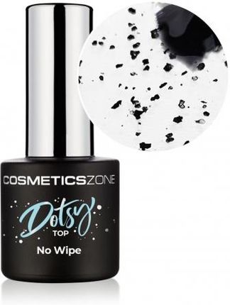 Cosmetics Zone Top hybrydowy z czarnymi drobinkami Dotsy Top No Wipe - 7ml