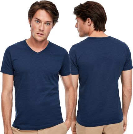 T-shirt męski SlimFit s.Oliver niebieski - S