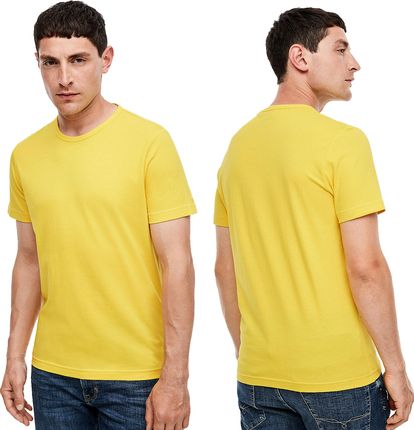 T-shirt męski RegularFit s.Oliver żółty - S