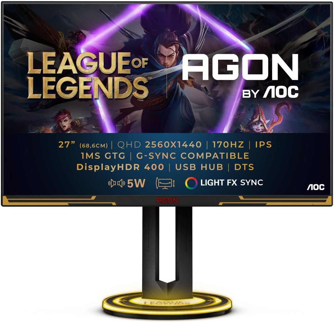 27インチ　AG275QXL　ゲーミングモニター　WQHD 170hz Amazon.co.jp: AOC ゲーミングモニター League of Legends