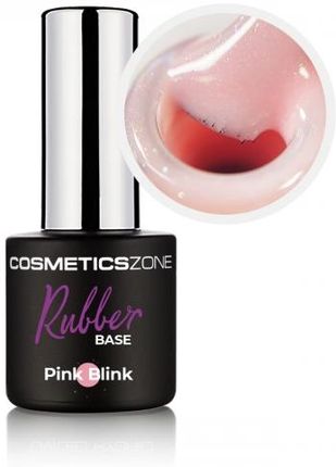 Cosmetics Zone Baza kauczukowa różowa z drobinkami Rubber Base Pink Blink 7ml