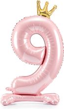 Zdjęcie Party Deco Balon Foliowy Stojący Cyfra 9 Różowa Z Koroną 84Cm 1 Szt. - Zielona Góra