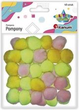 Zdjęcie Titanum Pompony Akrylowe 20Mm Mix Kolorów 48Szt - Nowy Dwór Gdański